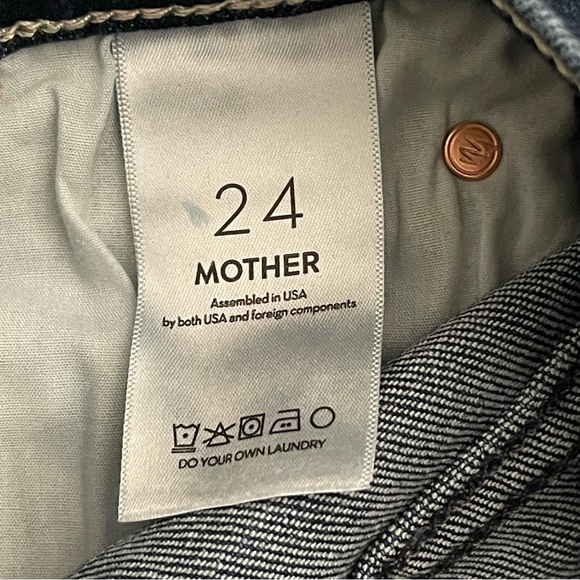 MOTHER High Waisted Rascal Sneak Fray Jeans Size 24 NWT - Picture 5 of 7